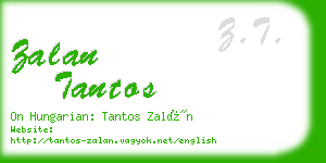 zalan tantos business card